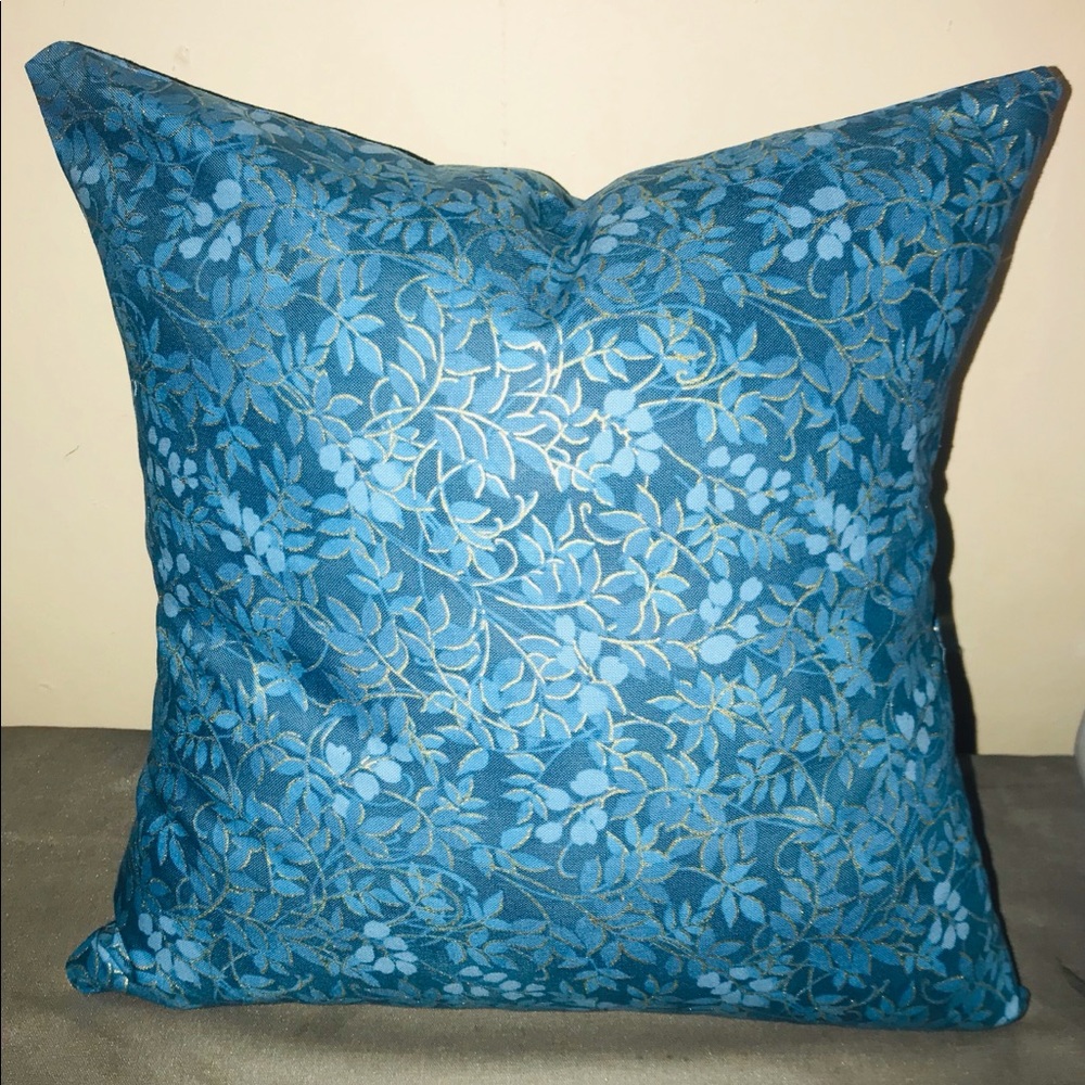 Pillow with handmade pillow cover.